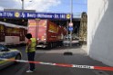 LKW blieb unter Bruecke haengen Koeln Deutz Opladenerstr Deutz Muelheimerstr P001